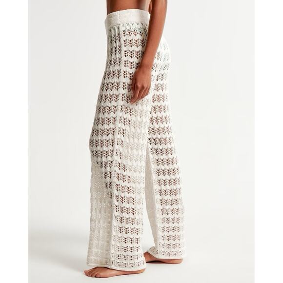 Abercrombie & Fitch Crochet Swim Cover Up Wide Leg Pants Women’s Small - Picture 15 of 15